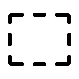 rectangle dashed light icon