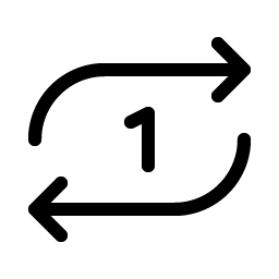 repeat once light icon