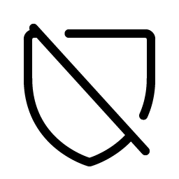 shield slash light icon