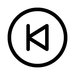 skip back circle light icon
