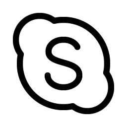skype logo light icon