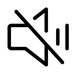 speaker simple slash light icon