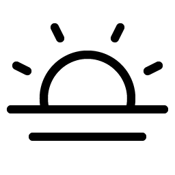 sun horizon light icon