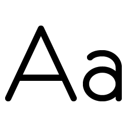 text aa light icon