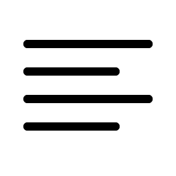 text align left light icon