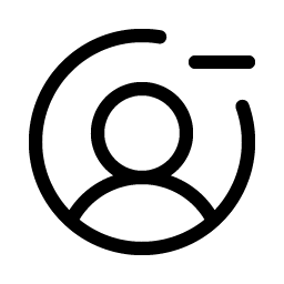 user circle minus light icon