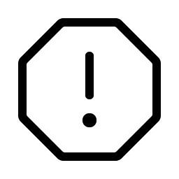 warning octagon light icon