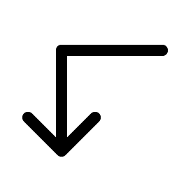 arrow elbow left down icon