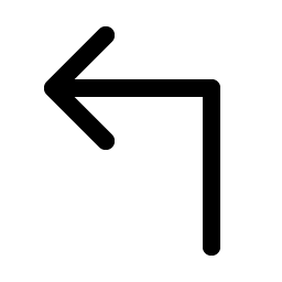 arrow elbow up left icon