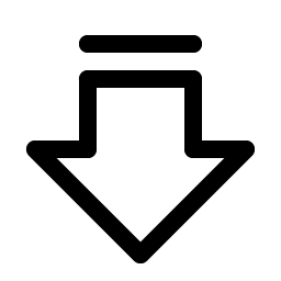 arrow fat line down icon