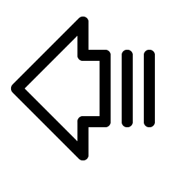 arrow fat lines left icon