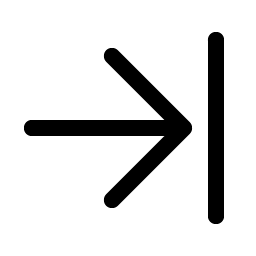 arrow line right icon