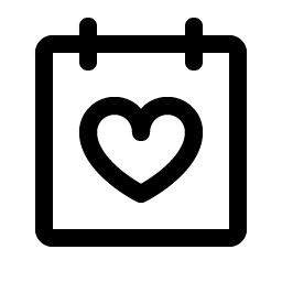 calendar heart icon