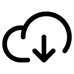 cloud arrow down icon