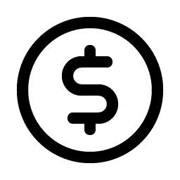 currency circle dollar icon