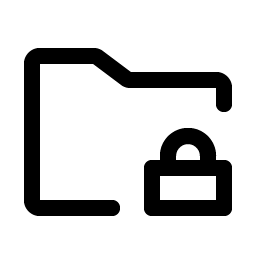folder simple lock icon