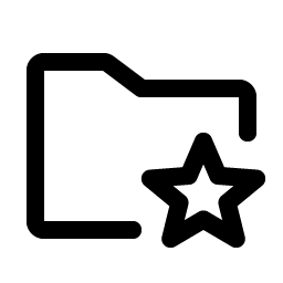 folder simple star icon
