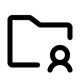 folder simple user icon
