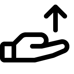 hand arrow up icon