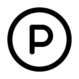 letter circle p icon