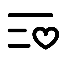 list heart icon