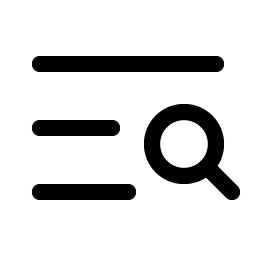 list magnifying glass icon