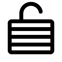 lock laminated open icon