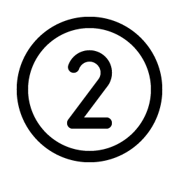 number circle two icon
