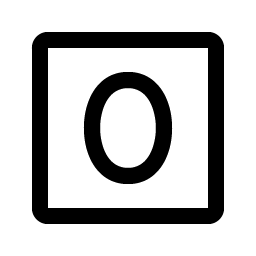 number square zero icon