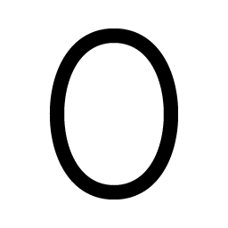 number zero icon