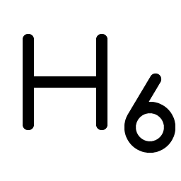 text h six icon