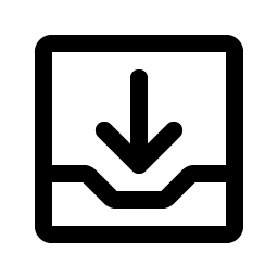 tray arrow down icon