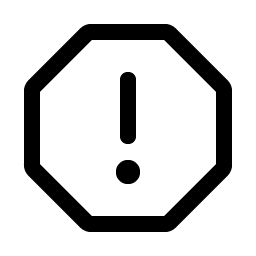 warning octagon icon