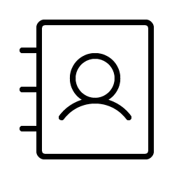 address book thin icon
