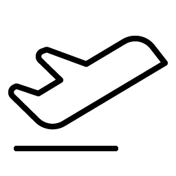 airplane takeoff thin icon