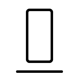 align bottom simple thin icon