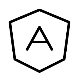 angular logo thin icon