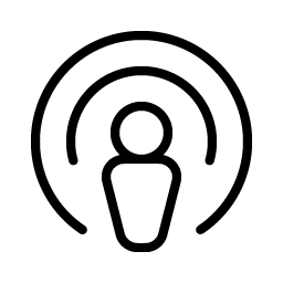 apple podcasts logo thin icon