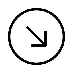 arrow circle down right thin icon