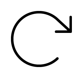 arrow clockwise thin icon