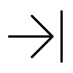 arrow line right thin icon