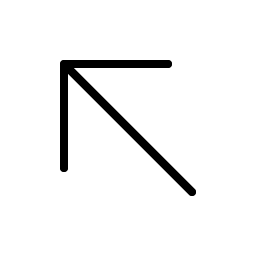 arrow up left thin icon