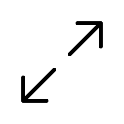 arrows out simple thin icon