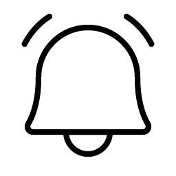 bell ringing thin icon