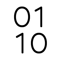 binary thin icon