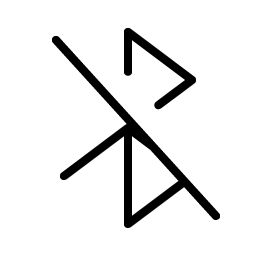 bluetooth slash thin icon