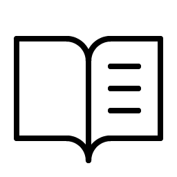 book open text thin icon