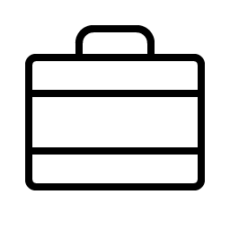 briefcase metal thin icon