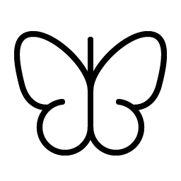 butterfly thin icon