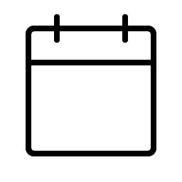 calendar blank thin icon